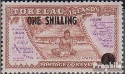 Produktbild von Briefmarken Tokelau 1956 Mi 5 (kompl.Ausg.) Jahrgang 1956 komplett postfrisch Aufdruckausgabe