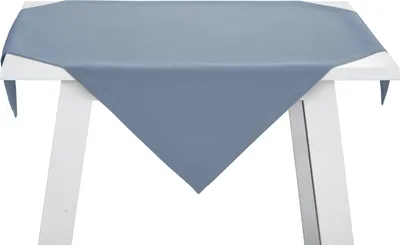 Produktbild von Pichler Rips uni, gerippt Mitteldecke 1er Set 100 x 100 cm COMO Rechteck blau , 2 cm breit gesäumt