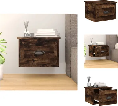 Produktbild von vidaXL Wand-Nachttisch Räuchereiche 41,5x36x28 cm -  Nachttische