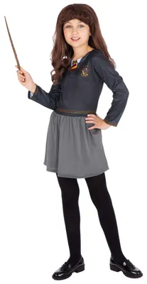 Productafbeelding van Harry Potter meisjeskostuum, jurk, Hermione, zwart, maat 140