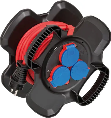 Image de Brennenstuhl 1169717100 Tambour de câble en caoutchouc Brennenstuhl X-Gum 10m de câble UIP44 triple