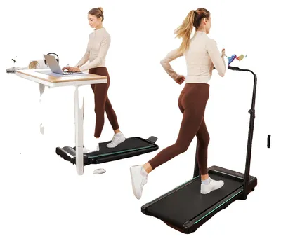 Obrázok produktu pre Walking Pad, skladací dizajn, nastaviteľné madlá, ZELENÁ