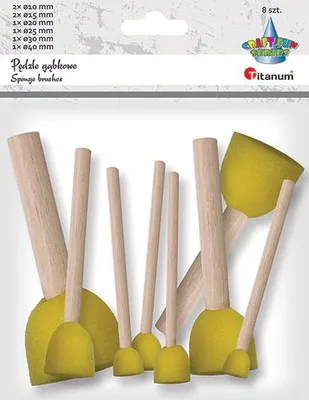Produktbild von Runde Schwammpinsel 8tlg. Decoupage-Set
