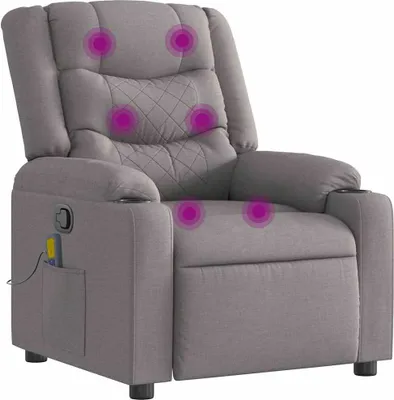 Produktbild von vidaXL Massagesessel Taupe Stoff