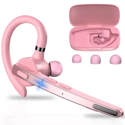 Produktbild von Bluetooth Headset mit 72h Spielzeit mit Ladecase V Wireless Hohe Kapazität und lange Lebensdauer Rosa-1 Stück