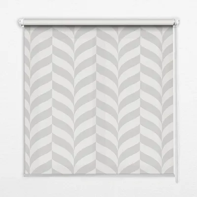 Produktbild von Seitenzug-Rollo Fensterrollo Jalousie - Lichtdurchlässig Springrollos - 80x240 cm - Graues Fischgrätenmuster