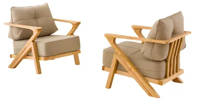Productafbeelding van Elegante Beigefarbene Stoffsessel im modernen Design, komfortabel