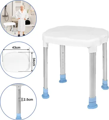 Obrázek produktu pro XINZI Sprchová stolička Sprchová stolička a sedátka Sprchová stolička Sprchová židle Koupelnová stolička 41 cm - 53,5 cm Koupelnová stolička Sprchová pomůcka Sprchové sedátko Protiskluzové