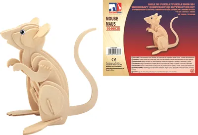 Produktbild von Holz 3D Puzzle - Maus