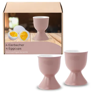 Produktbild von Eierbecher 4er Set, Ø 5x7 cm, in Rosa aus Keramik
