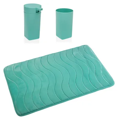 Productafbeelding van Badkamerset Versa, blauw, polypropyleen, 45 x 2 x 75 cm, modern design