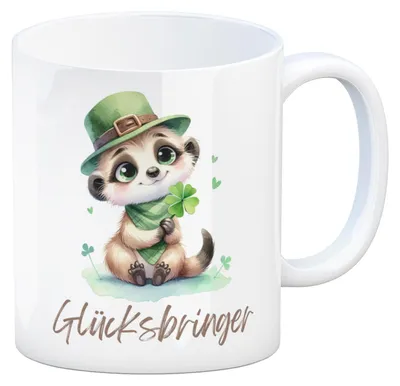 Produktbild von Erdmännchen Glücksbringer Kaffeebecher