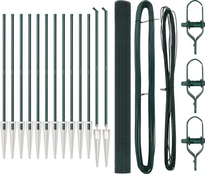 Produktbild von Möbel Schweißdrahtzaun mit 13 Spitzenpfosten Grün 1,6x25 m Stahl - Metallzäune 3352097