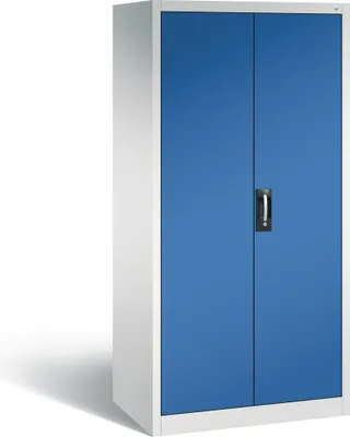 Produktbild von C+P Werkstattschrank | HxBxT 195x93x60cm | Lichtgrau/Enzianblau