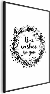 Produktbild von Posterpapier Poster - Best Wishes to You 40x60 cm Text m-C-0299-ao-a