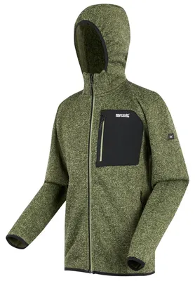 Produktbild von Regatta Newhill Strickfleecejacke Herren mit Kapuze, Größe:L, Farbe:Grün