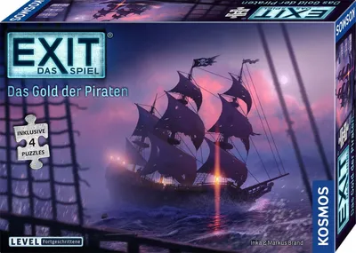 Produktbild von Kosmos EXIT Das Spiel mit inklusive 4 Puzzle Das Gold der Piraten