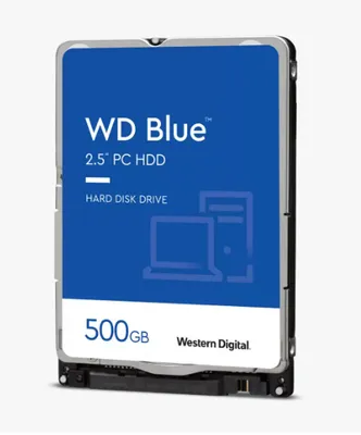 Produktbild von Western Digital Blue WD5000LP, 500 GB, 5400 RPM, 128 MB, 2.5", Serial ATA III