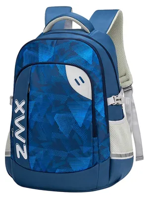Image de Sac à dos pour garçons, adolescents, de 8 à 15 ans, grande capacité, robuste, 46 litres, couleur bleue