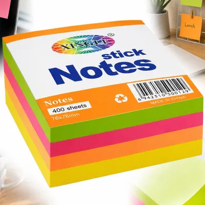 Zdjęcie produktu dla Karteczki Samoprzylepne Bloczek 76x76mm 400szt. XINGLI 27833