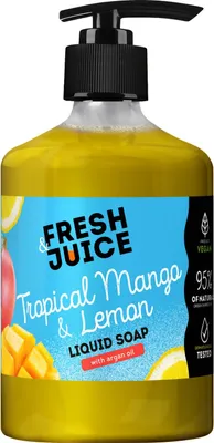 Immagine prodotto di FRESH JUICE Sapone liquido al gusto tropicale di mango e limone, 460 ml
