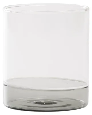 Immagine prodotto di Filo Bianco Set 4 Bicchieri Tumbler in Vetro Borosilicato Soffiato a Mano Colore Trasparente e Grigio per Servizio Tavola Design Contemporaneo