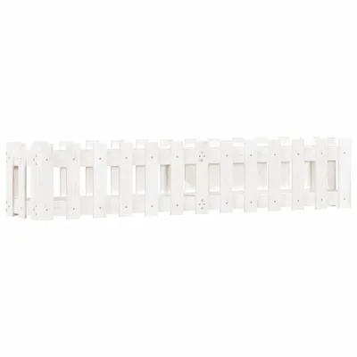 Produktbild von Hochbeet Lattenzaun-Design Weiß 150x30x30 cm Massivholz Kiefer