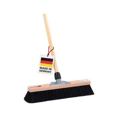 Produktbild von BawiTec XXL Zimmerbesen 50cm Breit mit Stiel Saalbesen Kehrbesen Feger Kunsthaar Borsten Saalbesen Haushaltsbesen Besen
