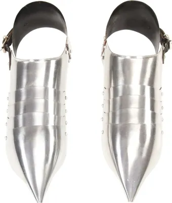 Immagine prodotto di Scarpe d'Armi per Cavalieri Medievali LARP Argento in Acciaio