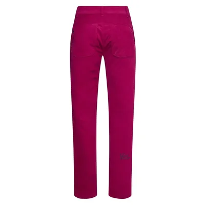 Rückansicht der "Setter Pant W" von La Sportiva in kräftigem Magenta; geeignet für Klettern und Bouldern.