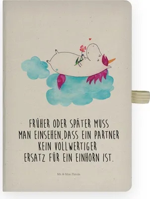 Produktbild von Mr. & Mrs. Panda notizbuch Einhorn Verliebt - Transparent - Geschenk, Adressbuch, Freundin, Journal, Liebe, Gedankenbuch, Tagebuch, Kladde, Unicorn, Liebesbeweis