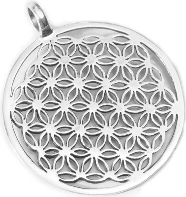 Produktbild von Blume des Lebens Anhänger 925 Silber Flower of Life groß Blume des Leb