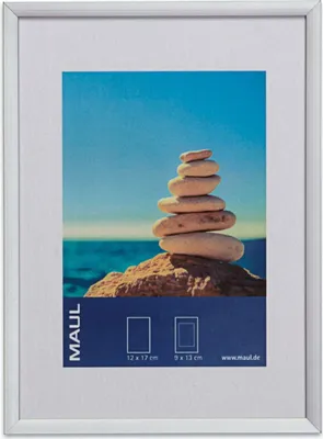 Produktbild von MAUL Bilderrahmen MAULdesign Aluminium 13 x 18 cm, ca. B6 silber