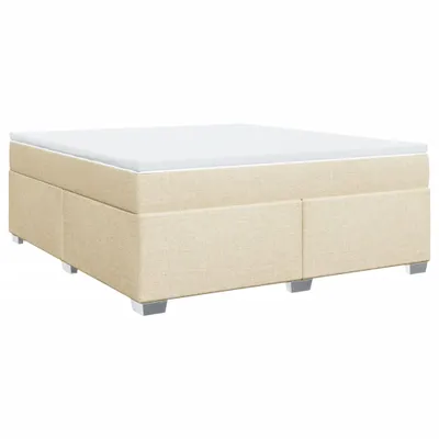 Produktbild von Boxspringbett mit Matratze Creme 180x200 cm Stoff