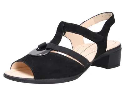 Produktbild von Ara Sandalette Lugano Schwarz Leder Größe: 36 Normal