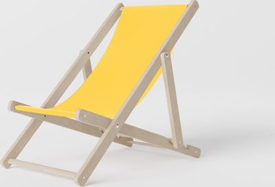 dětské lehátko 3xEliving LAGUN KIDS v barvě ŽLUTÉ v barvě dřeva: BEACH NATURE, pláž a bazén, grilování, kempování, rybaření, svah, hotel a zahrada