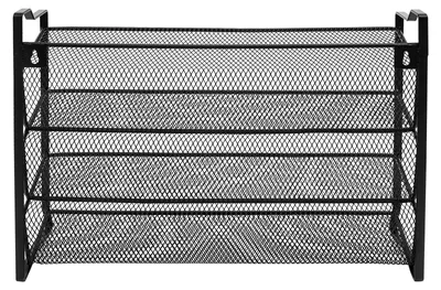 Produktbild von Gewürzregal - 4-stufiges Gewürzständer - 28 Glasbehälter - Etiketten und Trichter - Stabiler Eisenrahmen - Wandmontage oder freistehend - Schwarz