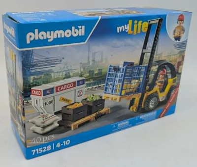 Produktbild von PLAYMOBIL My Life 71528 Gabelstapler mit Fracht