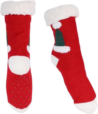 Produktbild von Damen Wintersocken Warm Rutschfest Rot Einheitsgröße