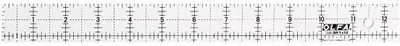 Produktbild von Olfa Patchworklineal mit Maßeinteilung in inch in verschiedenen Ausführungen : 1,25 x 12,5 inch Linealgrößen: 1,25 x 12,5 inch