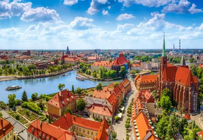 Produktbild von Castorland Puzzle Luftaufnahme von Wroclaw Polen 1000 Teile Puzzle