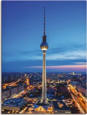 Produktbild von ARTland Leinwandbild Berlin Fernsehturm Größe: 45x60 cm