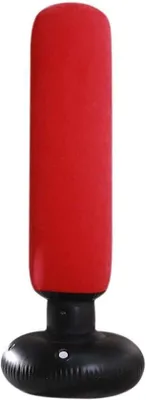 Productafbeelding van Staande Bokszak - Trainingszak - Thuis Fitness - Vrijstaand Ontwerp - 1.6 Meter - Rood