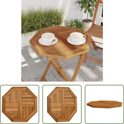 Image de The Living Store Plateau de table 50x50x2,5 cm octogonal en teck massif