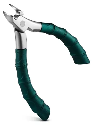 Image de Ciseaux pour ongles incarnés avec lame large – Pince à ongles pour une coupe précise, pince d'angle avec manche long (vert)