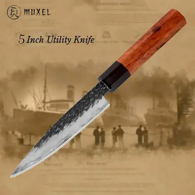 Immagine prodotto di Coltello da spelucchino extra affilato con manico ottagonale, il coltello universale per il cuoco professionista e dilettante Coltello multiuso