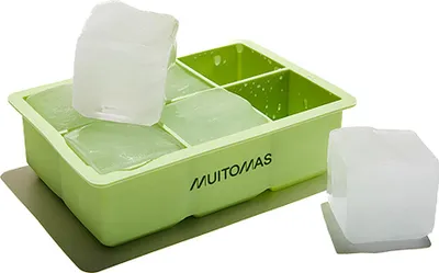 Zdjęcie produktu dla Muitomas ICECUBESILGN, 6 szt., Prostokątny, Foremka, Zielony, Biały, Silikon, 165 mm