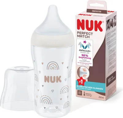 Zdjęcie produktu dla Butelka Nuk PP Perfect Match 260 ml + smoczek silikonowy