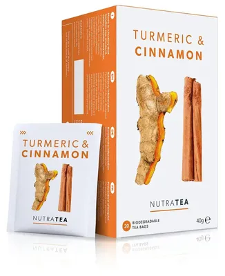 Produktbild von NutraTea Kräutertee mit Kurkuma und Zimt, 20 Teebeutel