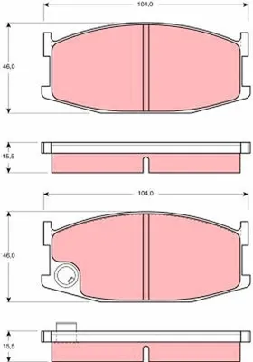Produktbild von TRW Bremsbeläge Satz Vorne für MAZDA 626 I (CB) GDB200